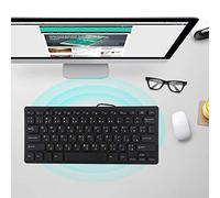 ZenithAur Clavier USB câblé Arabe, Splash - Design d'épreuve, Couleur Noire, idéal pour l'utilisation de l'ordinateur de Bureau