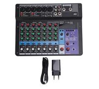 ZenithAur Console de mixage sonore avec streaming Bluetooth, table de mixage numérique 8 canaux avec alimentation + 48 V pour performances live iOS/Android et sets DJ