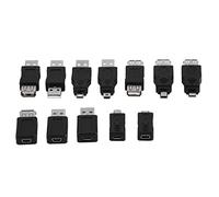 ZenithAur Convertisseurs d'adaptateur USB, kit d'adaptateur USB 2.0 à haute vitesse, Micro/Mini Male Female Connecteurs