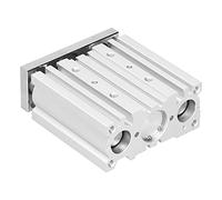 ZenithAur Cylindre pneumatique, alésage 25 mm, course 50 mm, MGPM25X50, cylindre pneumatique à double effet guidé à 3 tiges pour le contrôle d'automatisation et la robotique