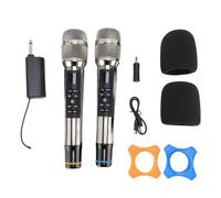 ZenithAur Ensemble de Microphones sans Fil avec Puce Verrouillage de fréquence 48 canaux, fréquence réglable, Double Micro Portable pour Home cinéma/amplificateurs et Chant