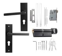 ZenithAur Ensemble de pênes dormants pour poignée de porte dans une finition moderne en alliage de zinc, cet ensemble complet de serrures de porte intérieure est conçu pour les