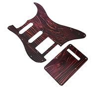 ZenithAur Ensemble de plaque arrière de protection pour guitare avec 8 trous de vis de montage et 3 découpes pour micros, compatible avec la norme mexicaine, accessoires de