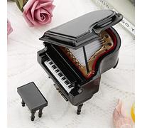 Zenithaur Exquis Mini-Piano en Bois Exquis avec Tabouret et pédale, Ornement de café à Domicile pour Les mélomanes Lovers