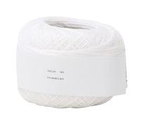 ZenithAur Fil à crochet taille 10 Fil à crochet mercerisé 100% coton à fibres longues, une boule solide à 3 épaisseurs pour des projets comme les napperons, la frivolité et les (6602 blanc laiteux)