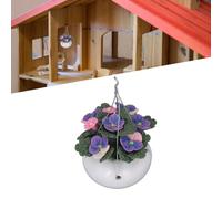 ZenithAur Fleur en Pot à Suspendre pour Maison de poupée exquise avec Petite Taille Portable pour aménagement de Mini Meubles, ajoute élégance et vitalité, Maison de poupée