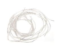 Zenithaur Français métal, matériau à broderie rond Round Copper Hand Mands Finement métallique pour fabrication et perles de bijoux (Silver)