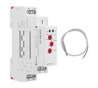 ZenithAur GRW8-01 Régulateur de température AC/DC 24 V-240 V avec indicateur LED, installation sur rail 35 mm pour mode chauffage/refroidissement, contrôleur de relais avec sonde