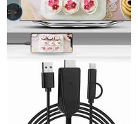 ZenithAur HDMI Cable 1080p, interface multimédia haute définition pour le projecteur, la télévision, le moniteur avec l'écran de l'application Bluetooth/Miraplug Prise en miroir