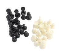 ZenithAur Jeu d'échecs complet avec 32 pièces d'échecs en plastique noir/blanc, comprend des pièces d'échecs pour adultes et enfants avec bases rembourrées douces pour un jeu (Grand roi hauteur 77 mm)