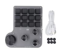 ZenithAur Keypad programmable avec 12 Touches, Clavier USB Mini Macro mécanique et Clavier de Jeu à LED RGB à Une Main, 3 Modes et 4 Boutons pour Un contrôle amélioré