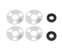 ZenithAur Kit de Cassettes à Bobine en métal Vierge avec 4 bobines pour des projets Audio créatifs sur des lecteurs Vintage, Une Cassette Bobine à Bobine pour Un Son personnalisé (Silver)