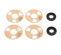 ZenithAur Kit de Cassettes à Bobine en métal Vierge avec 4 bobines pour des projets Audio créatifs sur des lecteurs Vintage, Une Cassette Bobine à Bobine pour Un Son personnalisé (Gold)