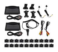 ZenithAur Kit de système de caméra de Vue latérale avec Moniteur AHD 5 Pouces et Deux caméras 1280 x 720P Entrée DC 12 V/24 V pour la visualisation des Angles Morts sur Les