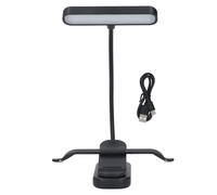 ZenithAur Lampe de pupitre flexible avec col réglable à 360 degrés pour partitions de piano et livres fournit un éclairage doux pour les yeux avec batterie de 300 mAh (Black)