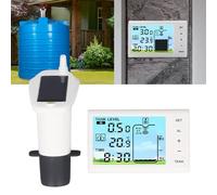 ZenithAur Liquid Depth Meter, Ultrasonic Level Monitor Digital Water Level Sensor with Electronic Display & Temperature Monitoring for Home Applications