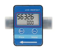 ZenithAur Lot de 2 débitmètres de liquide, débitmètre à affichage numérique G1/2" avec plage de 5 à 600 L/H, prend en charge L, GAL, PTS, m³ pour l'eau et