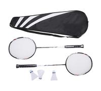 ZenithAur Lot de 2 Raquettes de Badminton pour Adultes en Composite de Fibre de Carbone légères avec 3 Volants et Sac de Transport pour l'extérieur