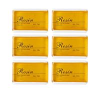 ZenithAur Lot de 6 colophanes pour violon avec étui facile à appliquer pour archets d'alto et de violoncelle, colophane à faible teneur en poussière pour un contrôle fluide de (Jaune)