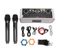 ZenithAur Machine de karaoké pour Adultes, Haut-Parleur BT Portable avec mélangeur et kit de Carte Son Microphone, agréable pour Les fêtes et Les événements