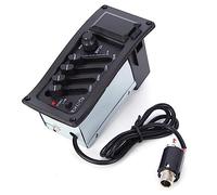 ZenithAur Micro de guitare 4 bandes EQ 7545R Amplificateur de préampli universel pour guitare acoustique EQ pour guitares folk et classiques, accessoires musicaux essentiels