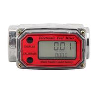 ZenithAur Mini débitmètre à turbine numérique Débitmètre de carburant 10-200L 1" NPT (Rouge LLW-25)