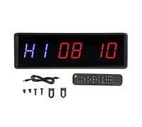 ZenithAur Minuteur d'intervalle LED avec télécommande et Buzzer pour la Salle de Sport à Domicile, Grand minuteur d'entraînement de 10,6 Pouces avec Compte à rebours/Horloge,