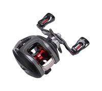 ZenithAur Moulinet Baitcasting avec Double système de freinage, Rapport de Vitesse 6,3: 1, Puissance de traînée de 8 kg et Grande Bobine pour Eau Douce/Eau salée, Moulinet de
