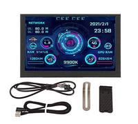 ZenithAur PC CPU Data Monitor Affichage, 5 Pouces Mini écran USB pour la Surveillance de la température AIDA64, sous-écran USB Type C pour Les données en Temps réel