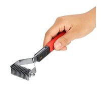 ZenithAur Peigne démêlant pour Chiens et Chats - Toilettage des Poils, Brosse de démêlage avec râteaux en Acier Inoxydable pour enlever Les sous-Poils lâches, Les nattes, Les (M377-18)
