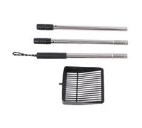 ZenithAur Pelle à litière pour chat à long manche avec surface antiadhésive pour un nettoyage facile du bac à litière et réduit la flexion Construction durable en acier inoxydable