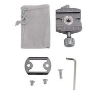 ZenithAur - Pince de trépied panoramique à 360 degrés, Base Grise, Pince à dégagement Rapide, Accessoire d'équipement de Photographie avec Niveau à Bulle