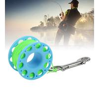 ZenithAur Portable Scuba Diving Spool with 30m High Strength Line for Cave Diving and Wreck Exploration, a Dive Line Reel with 90mm Double End Hook (Bleu Ciel)