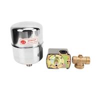 ZenithAur Pressostat de pompe à eau 110-230 V avec réservoir sous pression en acier inoxydable et clapet anti-retour 4 voies en cuivre pour contrôle automatique de la pompe,