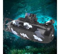 ZenithAur RC sous-Marin Jouet, Mini télécommande sous-Marin pour Enfants Fun et Apprentissage, 6 canaux d'eau plongée RC Jouet pour Baignoire intérieure et réservoir de Jeu (Noir)