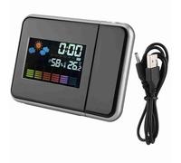 ZenithAur Réveil à Projection avec projecteur Rotatif à 180 degrés pour Plafond, Station météo numérique multifonctionnelle avec Moniteur de température et d'humidité