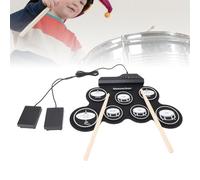 ZenithAur Roll Up Drum Practice Pad, une machine à tambour portable avec simulation de pédale de grosse caisse, son réaliste et sortie casque/haut-parleur pour un apprentissage