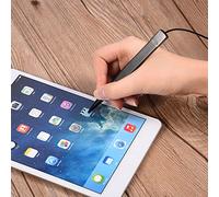 ZenithAur Stylet capacitif avec Cordon spiralé et Support pour Usage Professionnel, Un Stylet Tactile à Ressort Compatible avec la Plupart des systèmes de Point de Vente et