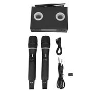 ZenithAur Système de Double Microphone avec Station de réception Rechargeable pour Chant/karaoké, Fonction Anti-hurlement pour Un Son Clair, Ensemble de Microphones Portables