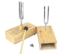 Zenithaur Tuning Fork 440Hz pour l'équipement d'expérience physique avec la boîte de résonateur en bois essentiel pour la démonstration de principe de résonance sonore