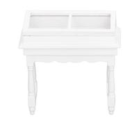 ZenithAur Vitrine de Maison de poupée en Bois avec Dessus Facile d'accès pour Meubles de Maison de poupée à l'échelle 1/12 crée Une scène Charmante en Tant Que comptoir (Blanche)