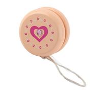ZenithAur Yoyo pour Les Enfants Jouet éducatif en yoyo en Bois avec Conception de Motif de Dessin animé, adapté au Jeu de Balle Yoyo pour débutant et à Un développement pour Les (Coeur Rose)