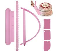 ZenithAura 2 pièces règle Arc à gâteau Flip Cake Swag Maker décoration échelle graduée marqueur diviseur Set pâtisserie Mesure Dessert décoration Outils gâteau