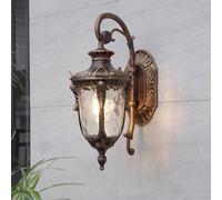 ZenithBeam Applique Murale Exterieur Lanterne,éTanche Aluminium Verre Exterieur Applique Murale,Brun RéTro Jardin Vintage Lumiere Exterieur,DéCoration Rustique Luminaire Exterieur Pour Garage Balcon