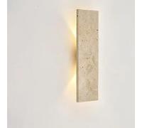 ZenithBeam Applique Murale Intérieure, Appliques Murales En Pierre Naturelle,LED Lumière Chaude 10W, Luminaires Applique Murale Chambre 42CM