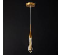 ZenithBeam Luminaires de cuisine plafond dimmable LED moderne or suspension mini larme cristal suspension pour îlot de cuisine chambre couloir entrée (1 paquet)