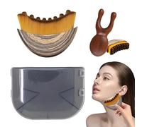 ZenithBurst Lot de 2 brosses de drainage lymphatique pour le visage, brosse Gua Sha pour le visage, brosse sèche pour le visage, massage de drainage lymphatique, contour précis du visage