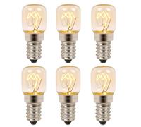 ZenithCove 6 Ampoule Four T22 E14 15W, Ampoule Frigo 60LM Blanc Chaud 2500K | Dimmable Résistante à 300 Degrés AC 220V-240V Ampoule Incandescente Petit Culot à Vis pour Four Micro-ondes Lampe de Sel