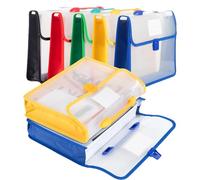 ZenithPeak Pochette Plastique A4 Tridimensionnelle, Porte Vue Réutilisable pour Documents, Pression Polypropylène Porte-Document Pochette Porte Document avec Étiquettes pour Fournitures Bureaux Voyage