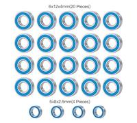 ZenithRide 24pcs de roulement scellé Pièces de Mise à Niveau de Roue compatibles avec 1 10 modèles RC à l'échelle comme Clodbuster